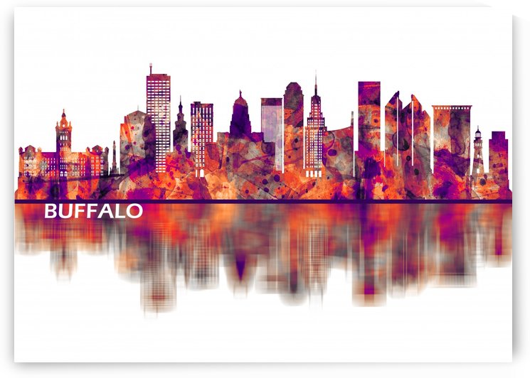 Buffalo New York Skyline by Towseef Dar