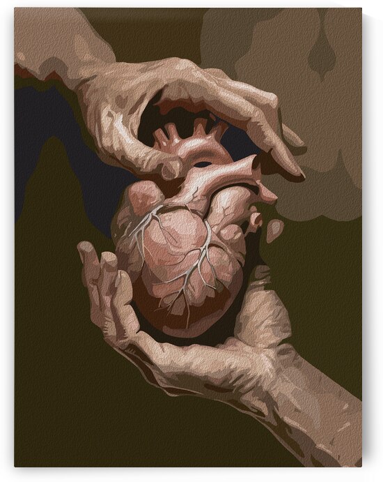 Hands Holding a Heart Profound Art by Ramy Salah Hefny
