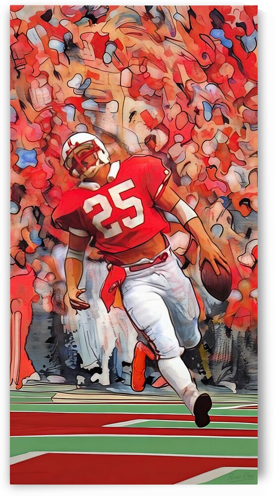 Mark Schellen Nebraska Touchdown Art by Row One Brand