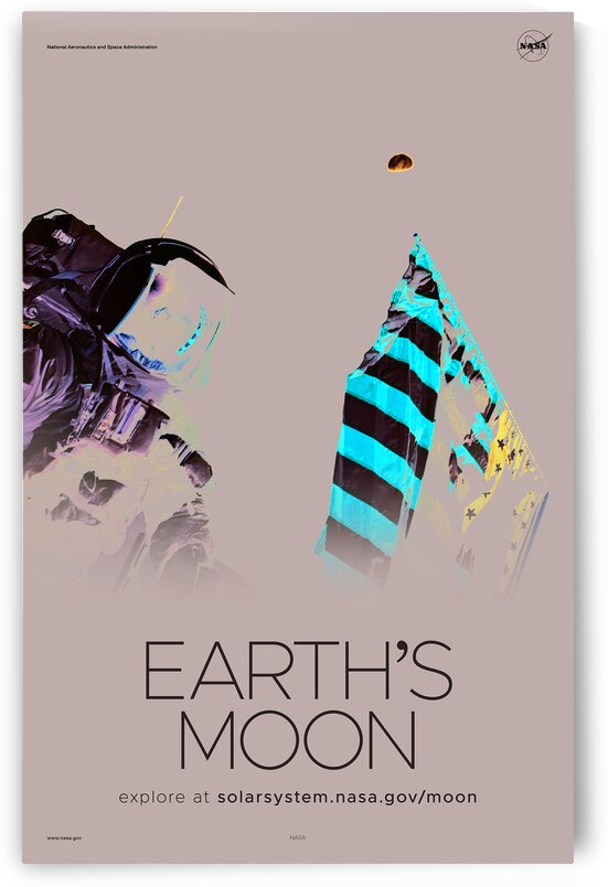 NASA Explore Posters - Moon H by AA Images
