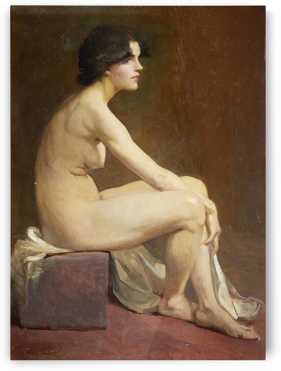 Portrait Of A Female Nude by Glyn Warren Philpot [1884–1937] by MyCozyFineArt