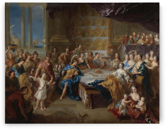 The Feast Of Dido And Aeneas. An Allegorical Portrait Of The Family Of The Duc And Duchesse Du Maine by Jean–François de Troy [1679–1752] by MyCozyFineArt