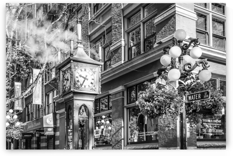 Historic Gastown Steam Clock in Vancouver | Monochrome by Melanie Viola