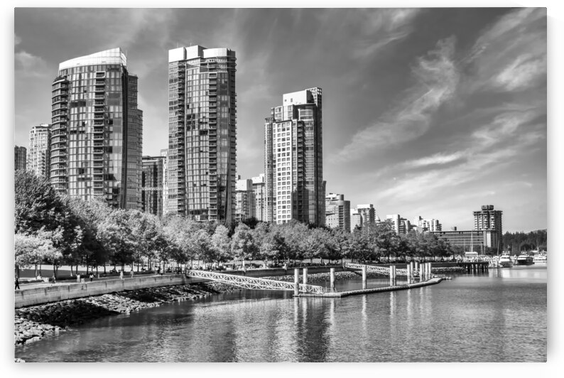 Vancouver Seawall Water Walk | Monochrome by Melanie Viola