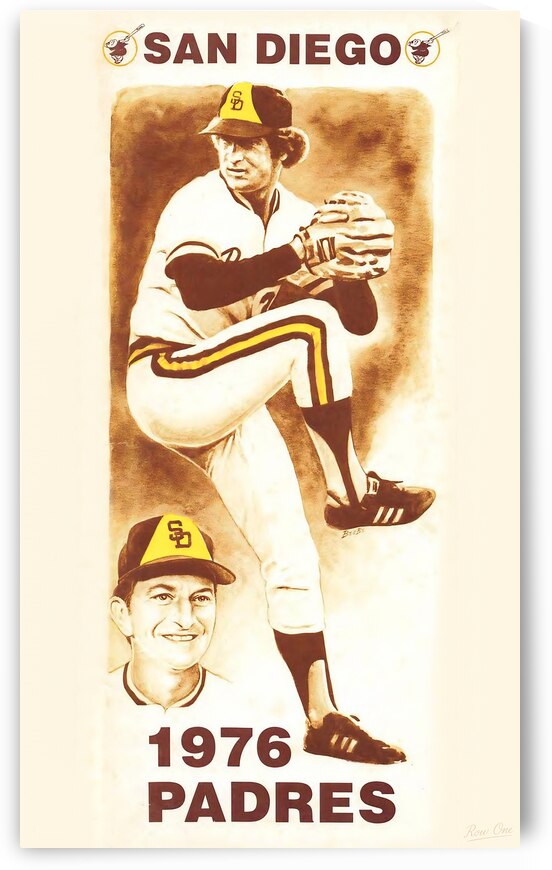 1976 San Diego Padres Art by Row One Brand