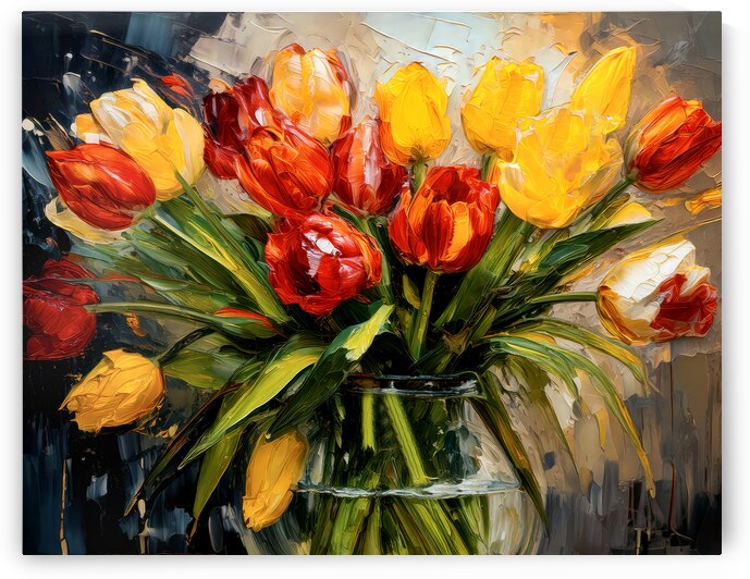Red and Yellow Tulips by Thea Menagh