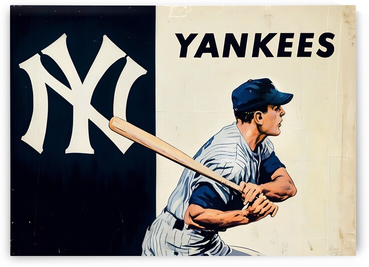 1956 New York Yankees Remix Art by Row One Brand