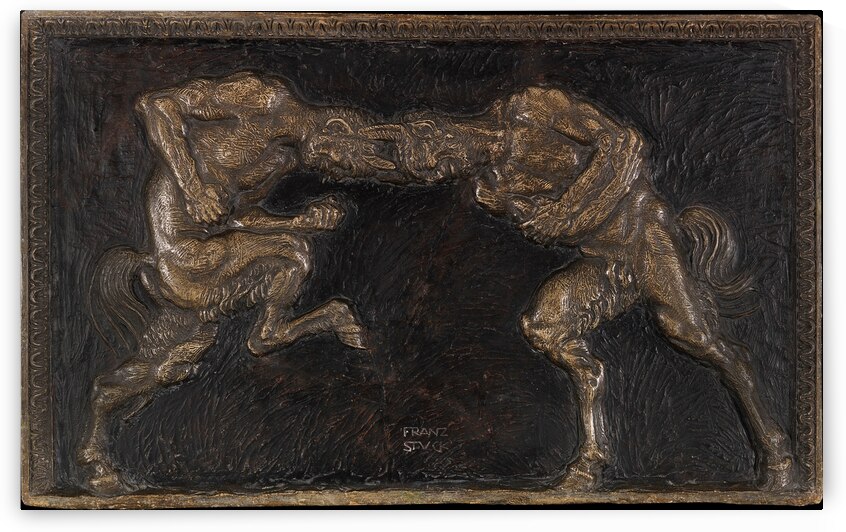 Kämpfende Faune [Ca. 1903] by Franz von Stuck [1863–1928] by MyCozyFineArt