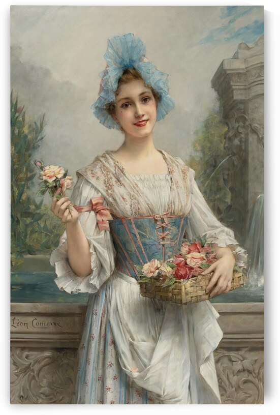 The flower seller by Léon François Comerre [1850–1916] by MyCozyFineArt