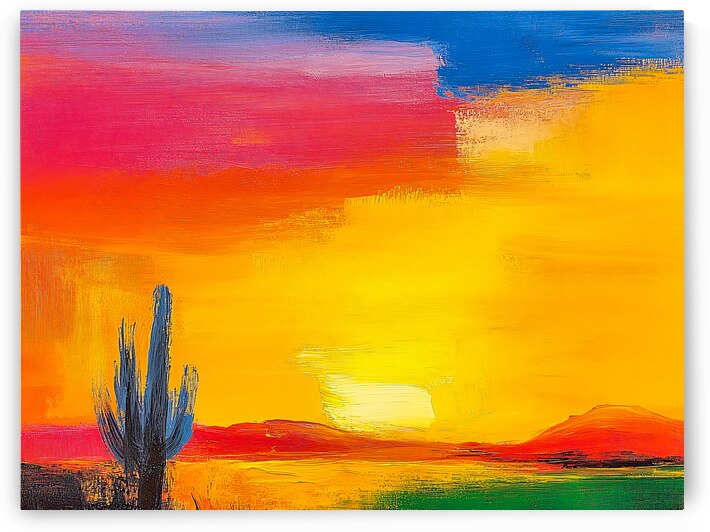 Colourful Desert with Cactus by Travelling Light