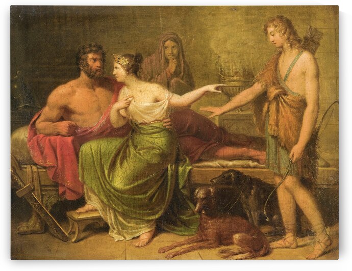 Hippolytus. Phaedra And Theseus [18th Century] by German School [16th–20th Century] by MyCozyFineArt
