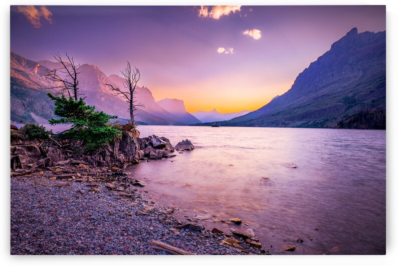 Glacier Sunset by Geoffrey Prior