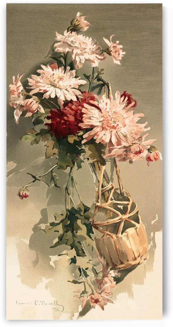 Chrysanthemums No. 4 [ca. 1861–1897] by Annie Nowell [1842–1935] by MyCozyFineArt