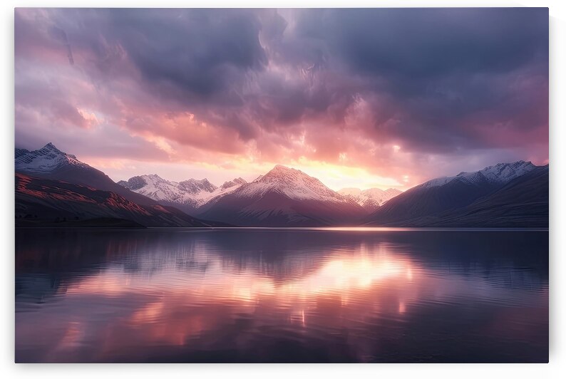 Alpine Glow Upon Waters H2N3P9 55 by Abstract Rebellion