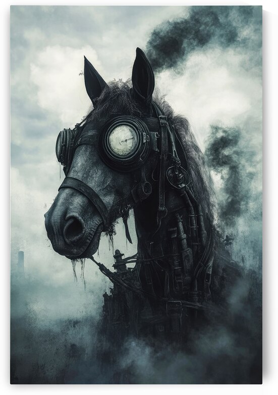 Steampunk Horse - The Iron Steed of the Wasteland by Matthias Hauser