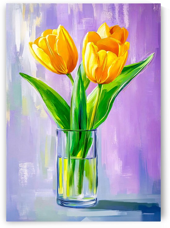 Tulips in a Glass Vase by Travelling Light