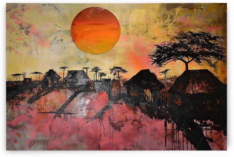 African Sunset Village H2N9P2 57 by Abstract Rebellion