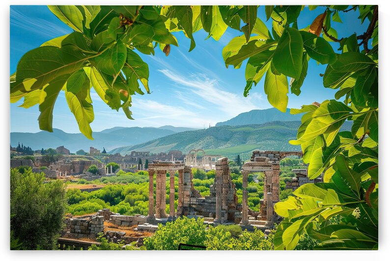 Ancient Ruins Framed By Leaves J9P2H2 45 by Abstract Rebellion