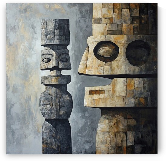 Ancient Whispers Tiki Gods 7P3HN 62 by Abstract Rebellion