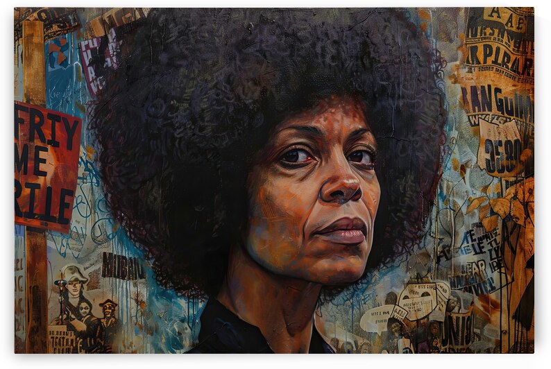 Angela Davis Portrait K9P3N2 60 by Abstract Rebellion