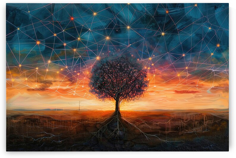 Arboreal Nexus Sunset H92P3N 60 by Abstract Rebellion