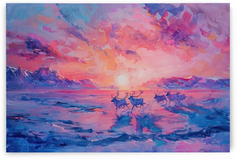 Arctic Sunset Run 2PH9N3 64 by Abstract Rebellion