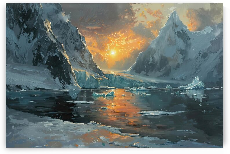 Arctic Sunset Glow H2N9P4 55 by Abstract Rebellion