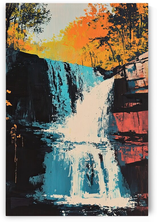 Autumn Cascade Flow H2N9P4 55 by Abstract Rebellion