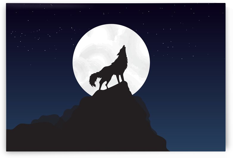 Wolf Moon Nature royalty by Blakof