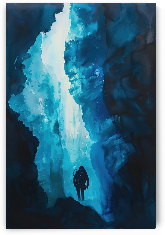 Azure Abyss Beckons J9H7N2 60 by Abstract Rebellion
