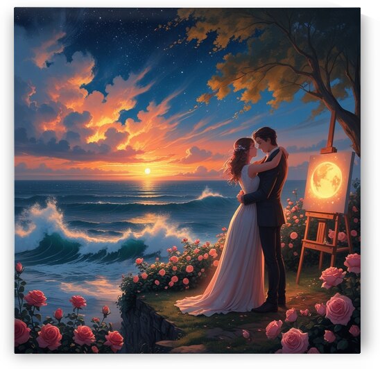 Moonlit Vows by the Sea by faty