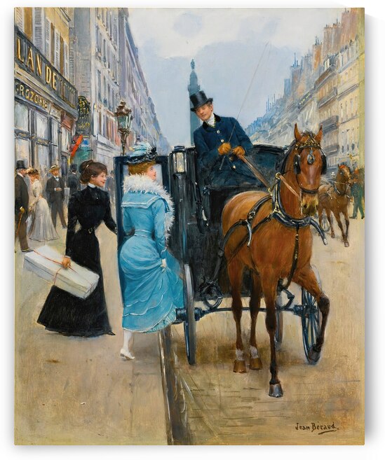 Courses Rue De La Paix by Jean Béraud [1849–1935] by MyCozyFineArt