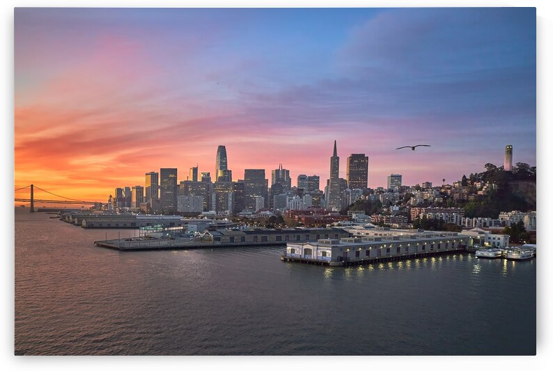 San Francisco Skyline Bay View Downtown Sunrise by Ryan Cameron