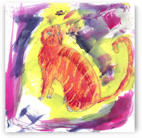 Cat and Butterfly by Robert Burton