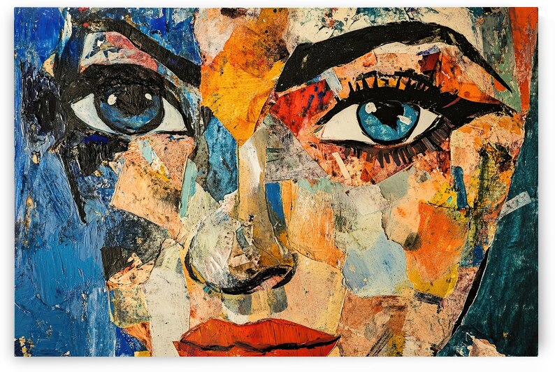 Azure Gaze Collage Y9H2N3 60 by Abstract Rebellion