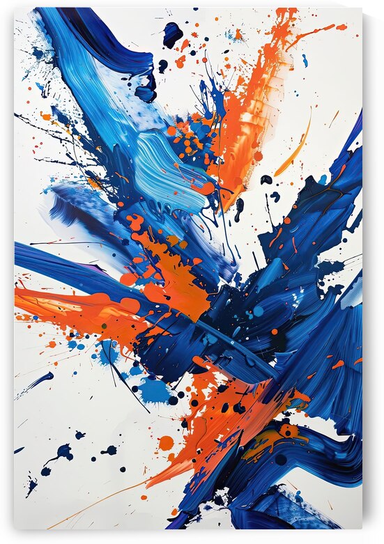 Azure Orange Splash H3N9C 57 by Abstract Rebellion