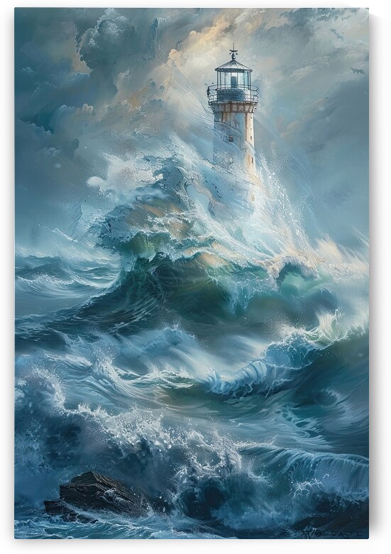 Beacon of Hope Amidst Storm Y9G2N8 55 by Abstract Rebellion