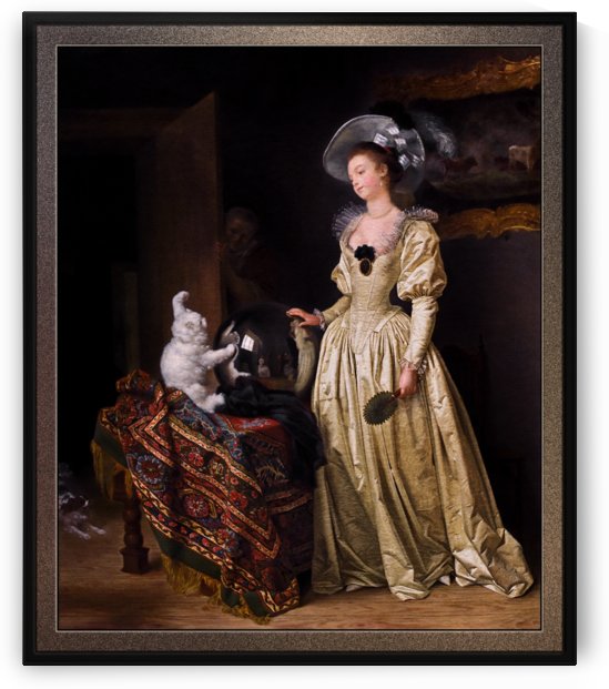 Le Chat Angora by Jean-Honore Fragonard and Marguerite Gerard by xzendor7