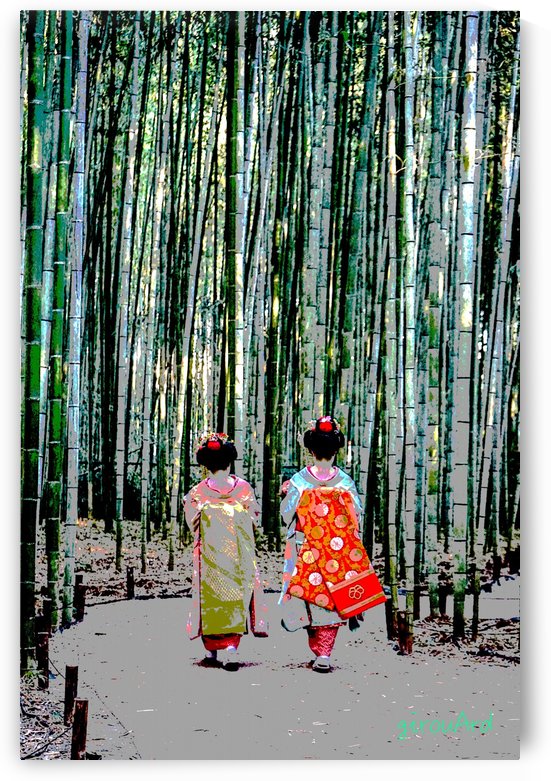 Geishas in bamboo forest 2 by girouArd