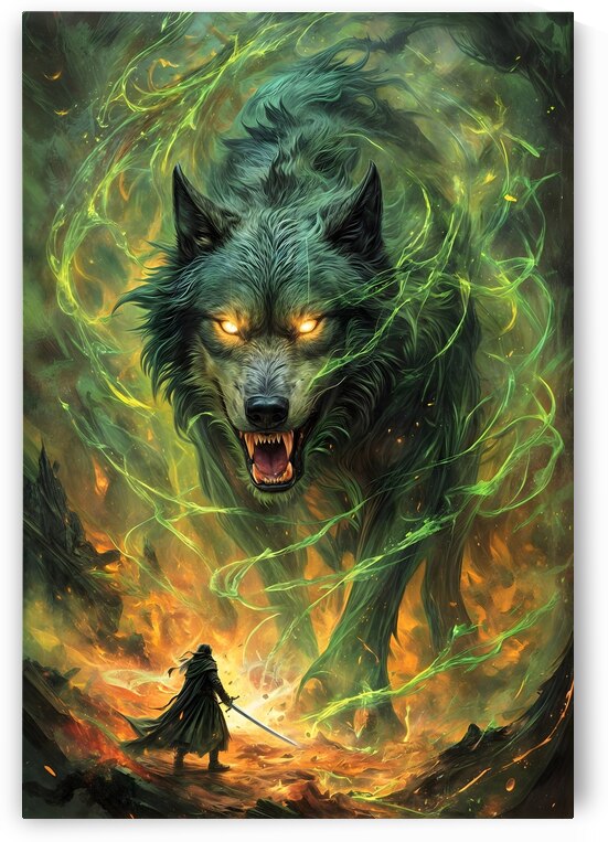 Wolf Guardian Fantasy Warrior Battle by Abdu innovations