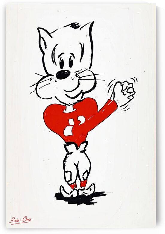 1940s Houston Cougar Cartoon Art by Row One Brand