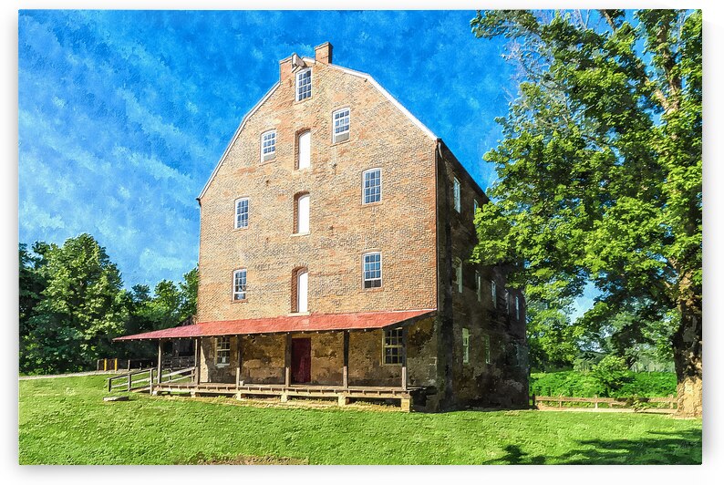 Bollinger Mill Missouri Painterly by Jennifer White