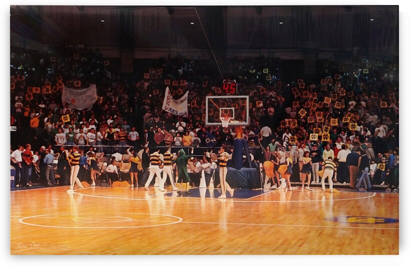 1987 Notre Dame Basketball Art by Row One Brand