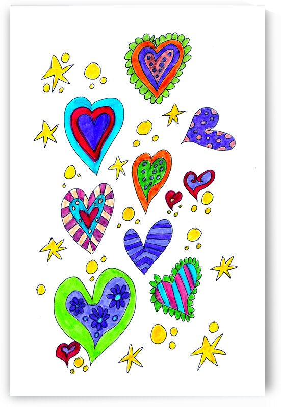 Abstract Hearts and Stars by Catriona Roberts Nature Photography and Designs