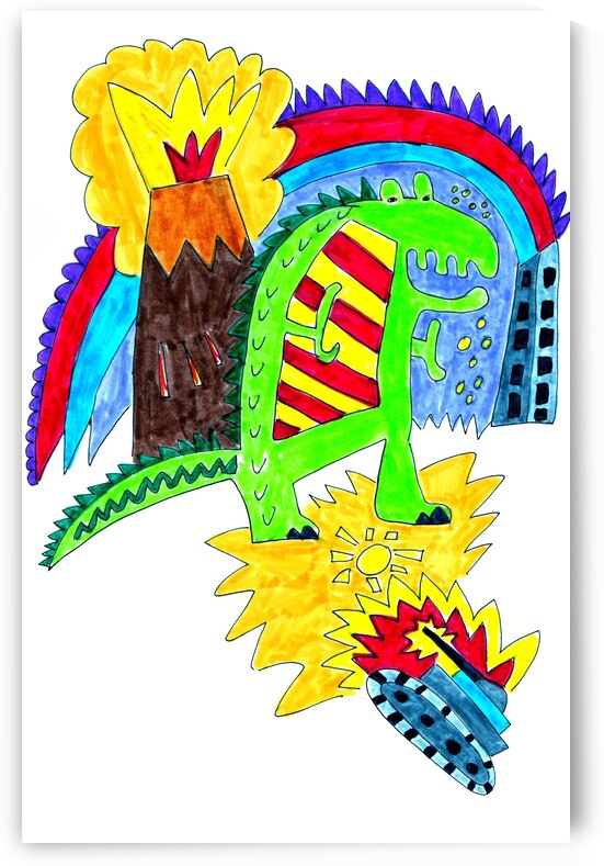 Abstract Dinosaur Romp by Catriona Roberts Nature Photography and Designs