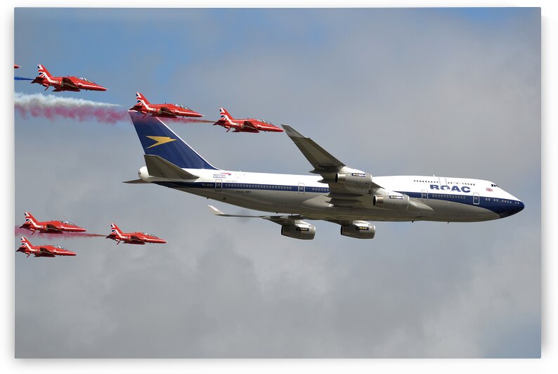  BA  BOAC 747 and Red Arrows by Ross Sharp
