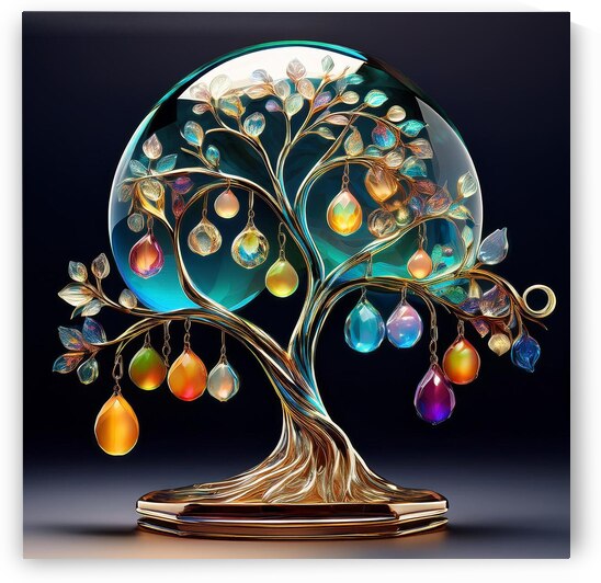 A tree from the world of gemstones by FANO