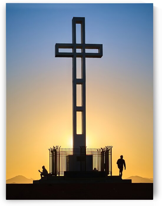 Mt Soledad Cross Silhouettes at Sunrise by Ryan Cameron