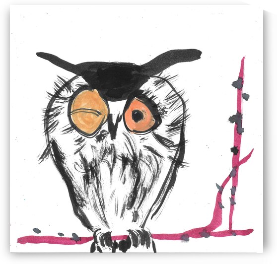 Inky Owl by Robert Burton