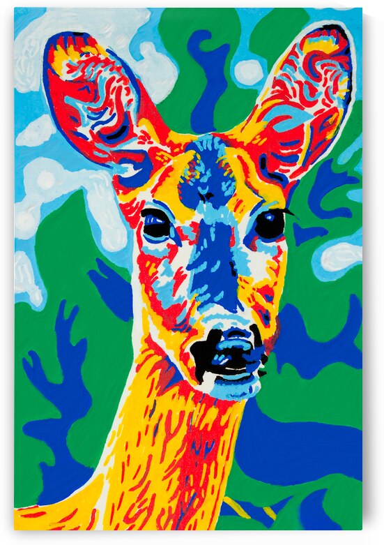 Colorful Deer by Holly Heath